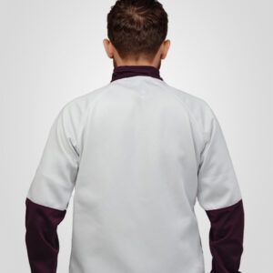 Chaqueta Roma bicolor blanco y vinotinto de algodón para hombre